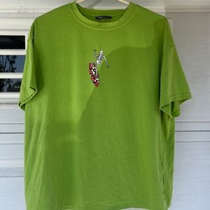 Shein Small T-Shirt Surling Skeleton small green
